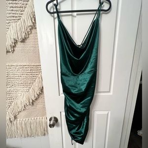Green Satin Dress